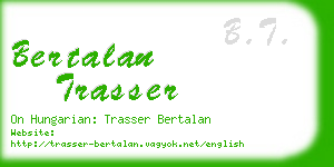 bertalan trasser business card